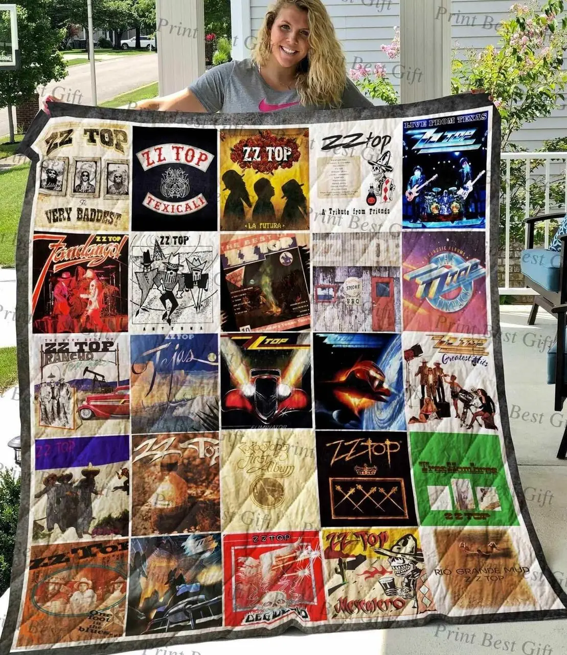 Zz Top Blanket Th1607 Quilt and Home Decor